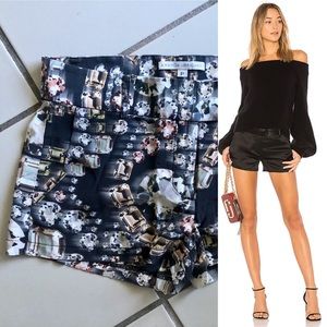 Amanda Uprichard Jewel print silk shorts